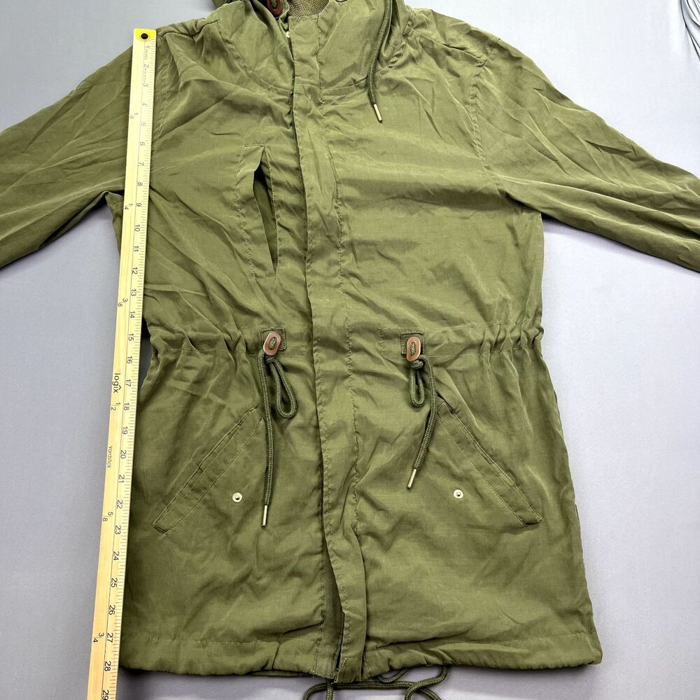 Iris Green Utility Jacket Hooded Womens M Anorak Parka Military Trench Gorpcore - Picture 4 of 16